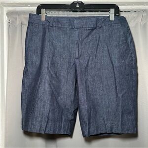 Banana Republic Chambray Classic Closet Staple Tailored Bermuda Shorts Size 29/8
